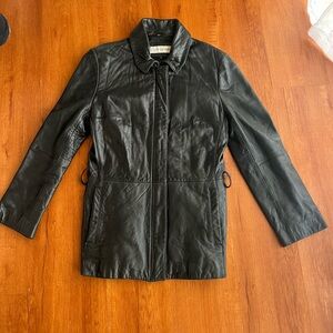 Jones New York Black Leather Jacket